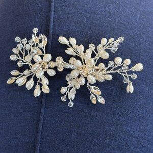 Elegant Pearl and Crystal Hair Clip